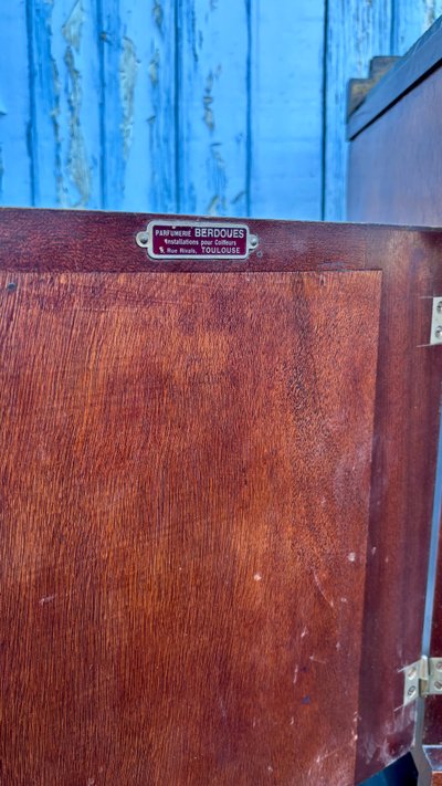 Art Deco Bedside Table with Portor Marble Top, 1930s