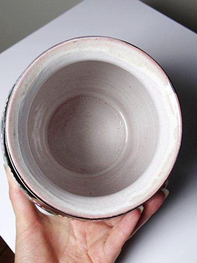 Kleine antike slowakische Vase aus Pozdišov aus glasierter Terrakotta, 1920er-1930er Jahre