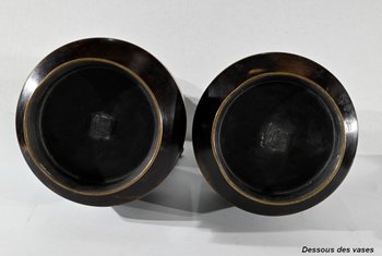 Paire de Vases en Émaux Cloisonnés, Japon – 2ème Partie XIXe