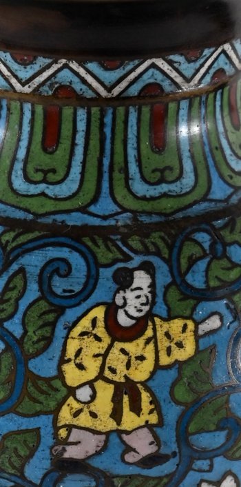 Paire de Vases en Émaux Cloisonnés, Japon – 2ème Partie XIXe