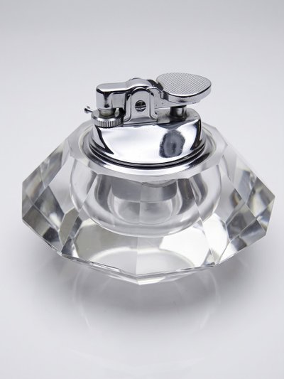 Vintage Murano crystal table lighter, attributed to Antonio Imperatore, 1970s