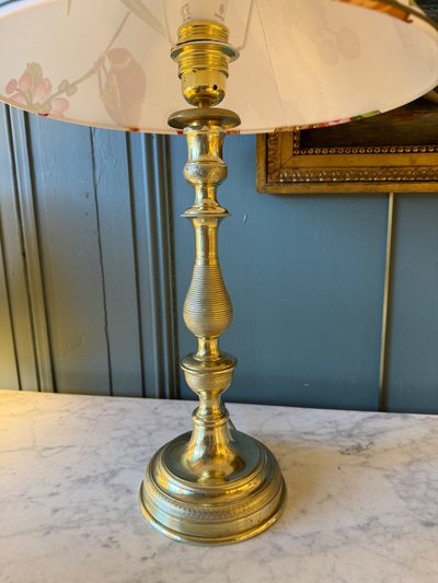 Grande paire de lampes en bronze XIXème, Hauteur 52 cm