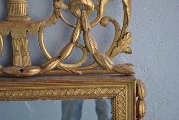 Spiegel Aus Goldenem Holz Louis XVI XIXth