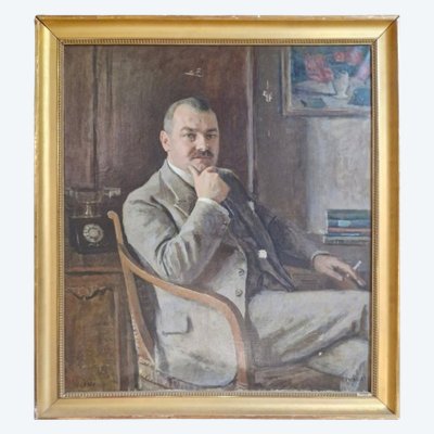 Porträt eines Mannes, Öl auf Leinwand