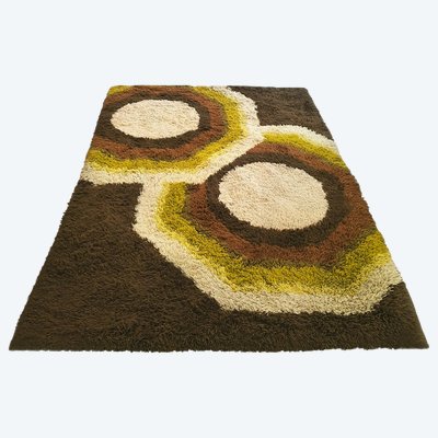 1970s Gorgeous Space Age Luxury Rug by Desso with Original Label.