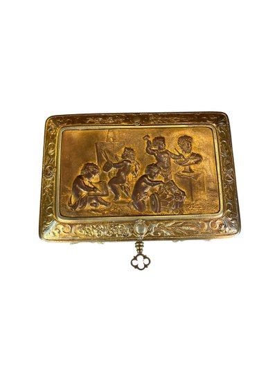 Kassette – Bronze – Putten und Attribute – Frankreich – 19. Jahrhundert