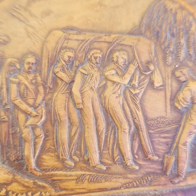 Rara scatola sovversiva "Vivrà per sempre" Napoleone I, XIX secolo