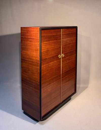 Art Deco period wardrobe in Macassar ebony attributed to René Drouet