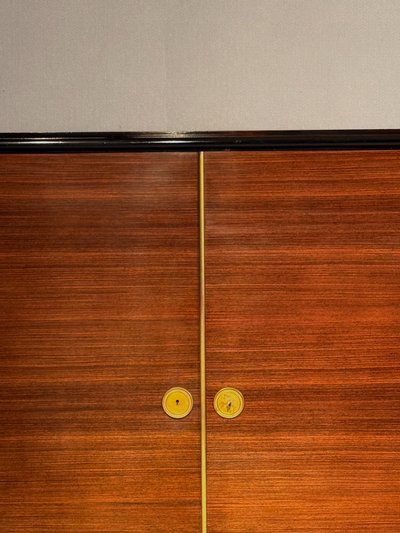 Art Deco period wardrobe in Macassar ebony attributed to René Drouet