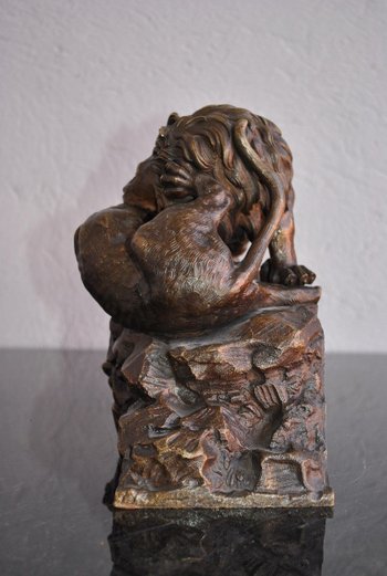 19th Century Animal Bronze Not Signed With Lions