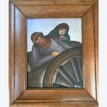 „Die heilige Familie“. Öl auf Leinwand. Elisei. 1935