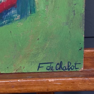 Oil on panel, modern composition by François de Chabot, 1960-70