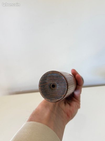 Candeliere modernista in teak "Tulipano" - Anni '60 - Altezza 24 cm