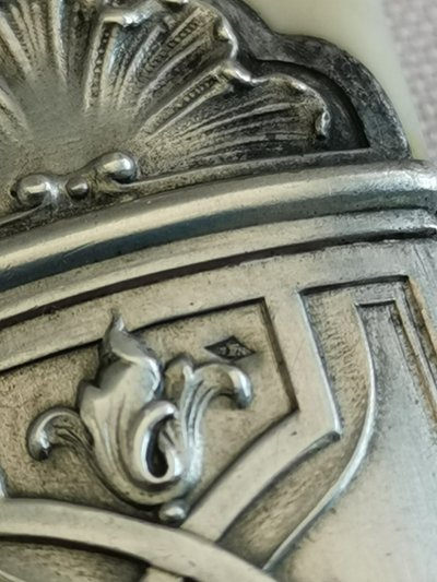 Solid silver letter opener, Art Nouveau period, late 19th century