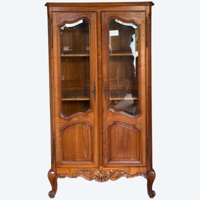 Bibliothèque merisier de style LOUIS XV