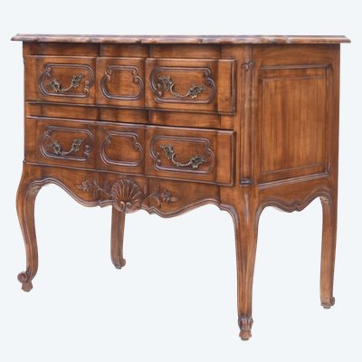 Cherrywood chest of drawers in the Louis XV style