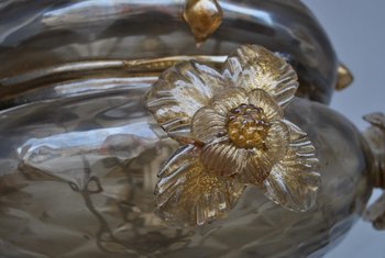 Italian Blown Glass Lantern After Murano