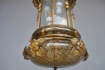 Italian Blown Glass Lantern After Murano