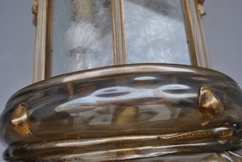 Italian Blown Glass Lantern After Murano