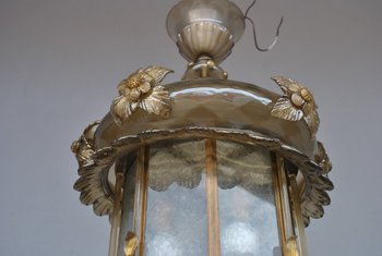 Italian Blown Glass Lantern After Murano