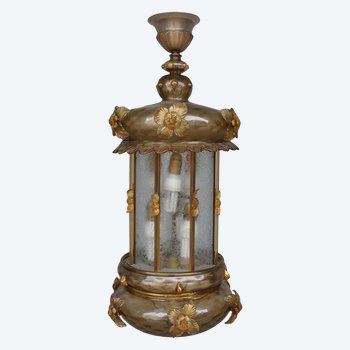 Italian Blown Glass Lantern After Murano