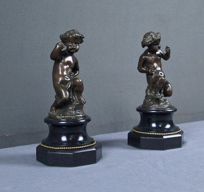 Coppia di putti in bronzo - Parte 2, XIX secolo