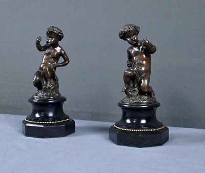 Coppia di putti in bronzo - Parte 2, XIX secolo
