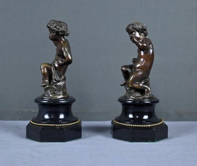 Coppia di putti in bronzo - Parte 2, XIX secolo