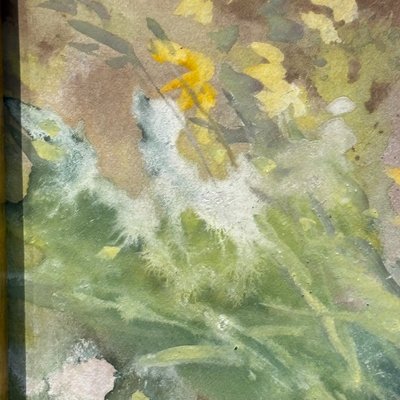 Pompeo Mariani (1857–1927) „Stillleben mit Rosen“ Antikes Aquarell auf Papier 22,50 x 14,50 cm