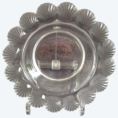 Große Lalique Pornic Kristallschale (20 cm) in perfektem Zustand
