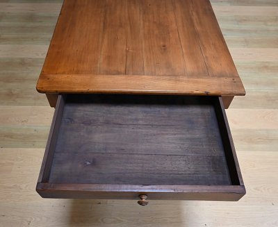 Tavolo rustico in legno di ciliegio, stile Luigi Filippo - Metà del XIX secolo