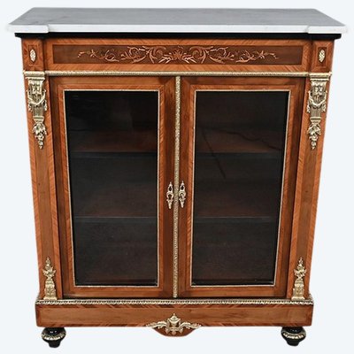 Vitrine mit Intarsien aus Palisander und Kirschholz, Stil Napoleons III. – zweite Hälfte des 19. Jahrhunderts