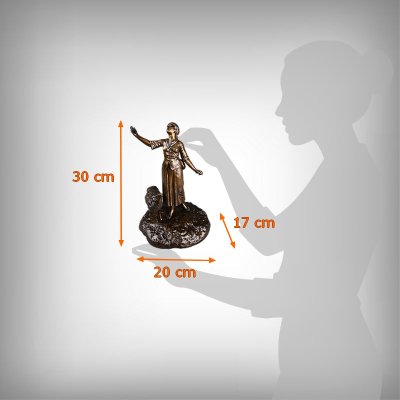 Scultura in bronzo "L'Elevazione di Giovanna d'Arco" firmata E. Watrin - Inizi del XX secolo