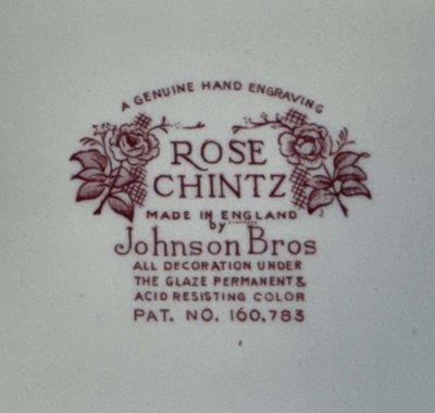 Servizio da tavola in porcellana inglese Johnson Bros. modello Rose Chint