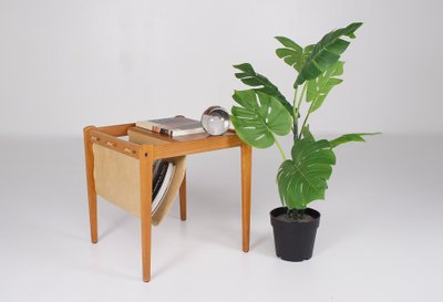 Side table/newspaper rack, teak, Denmark, 1960s.