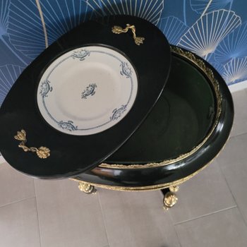 Complete Napoleon 3 planter, its Zinc tray, and its XIX Century Napoleon III bronzes