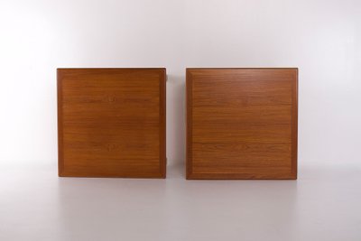 Due tavolini da caffè scandinavi in teak, Danimarca, anni '70.