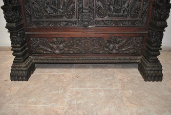 Vetrina per gelati del XIX secolo in palissandro