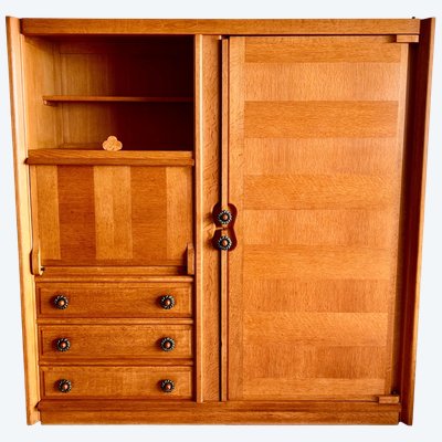 Armoire-secrétaire modèle Gémeaux par Guillerme et Chambron pour « Votre maison », France années 60