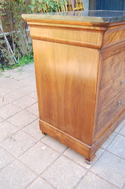 commode d époque louis philippe en noyer du 19e siécle