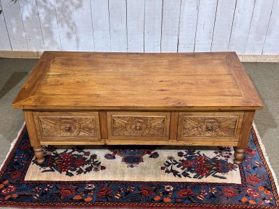 Teak coffee table, Indian manufacture from the 1970s