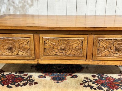 Teak coffee table, Indian manufacture from the 1970s
