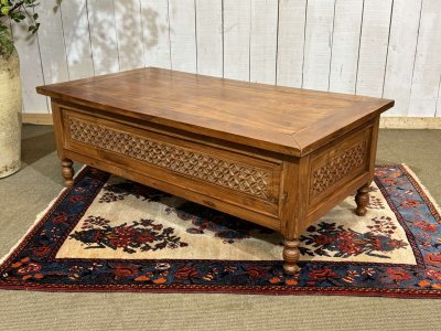 Teak coffee table, Indian manufacture from the 1970s