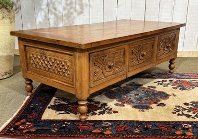 Teak coffee table, Indian manufacture from the 1970s