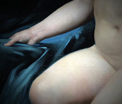 Dipinto ad olio figurativo di nudo antico di Emmanuel Stanek, XIX secolo, senza cornice, circa 1890.