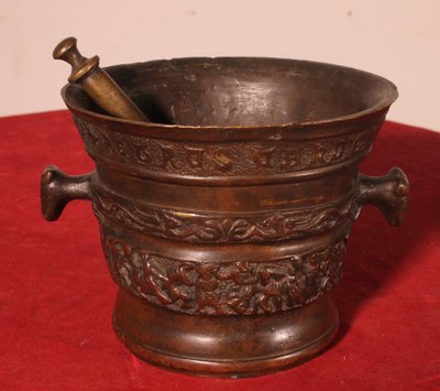 Bronze Mortar - Flanders - 16th Century, Dated 1574
