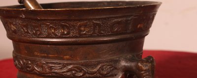 Bronze Mortar - Flanders - 16th Century, Dated 1574