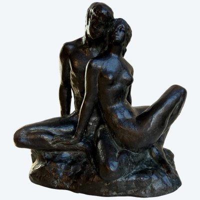 Marcel LOYAU Bronze Das Liebespaar posthumer Guss von 1954