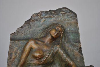 Bas Relief Bronze Legend Of The Ruins Egyptomania Levasseur