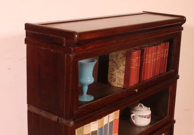 Bibliothèque Globe Wernicke En acajou De 3 éléments